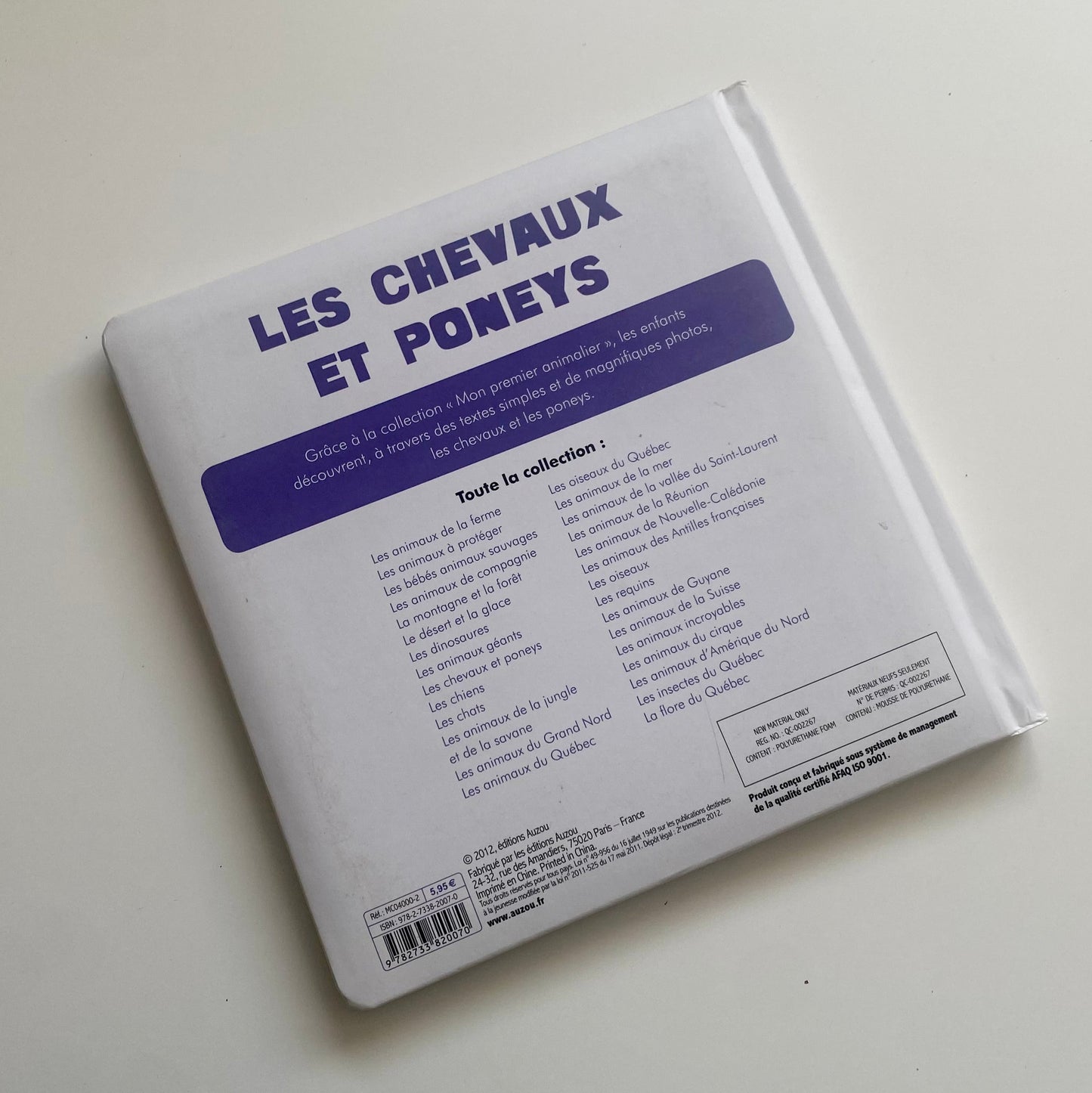 Livre - Les chevaux et poneys - Auzou