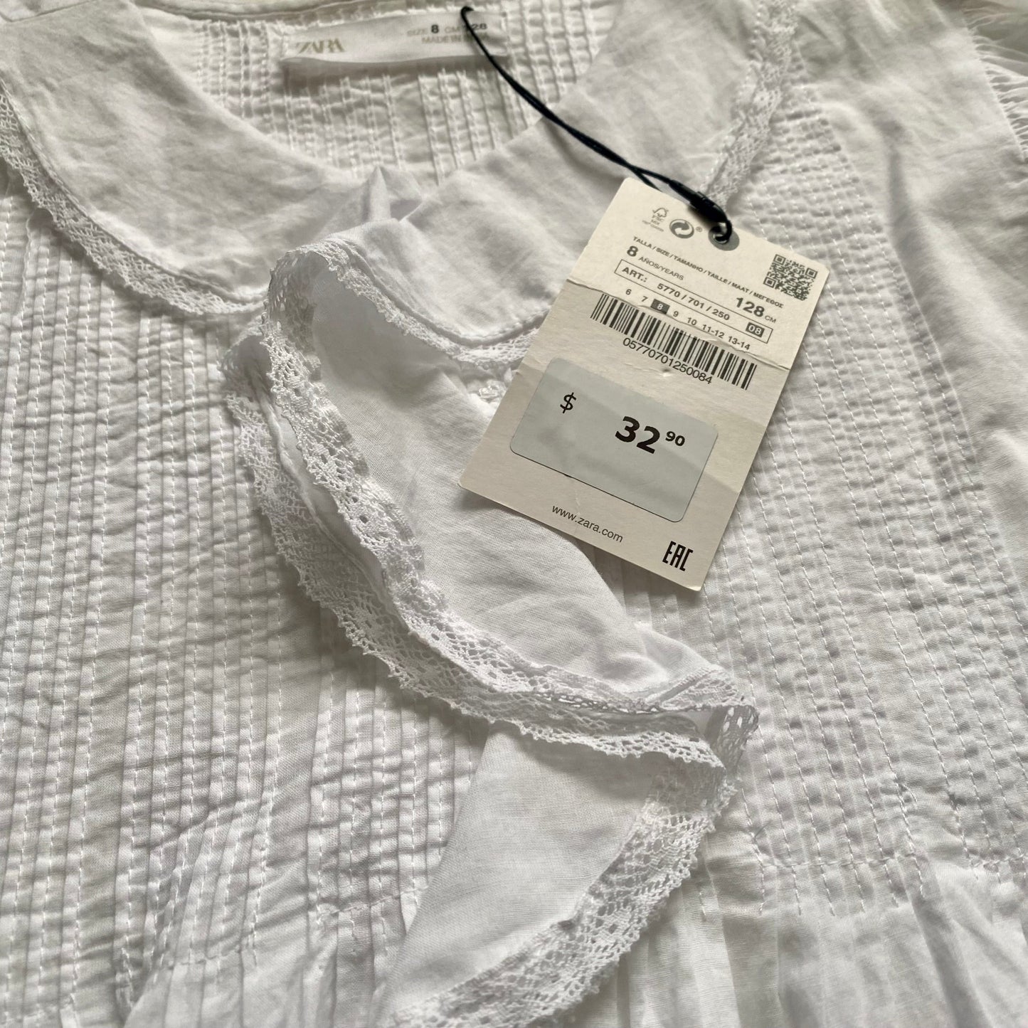Blouse Zara 8 ans (NEUF)