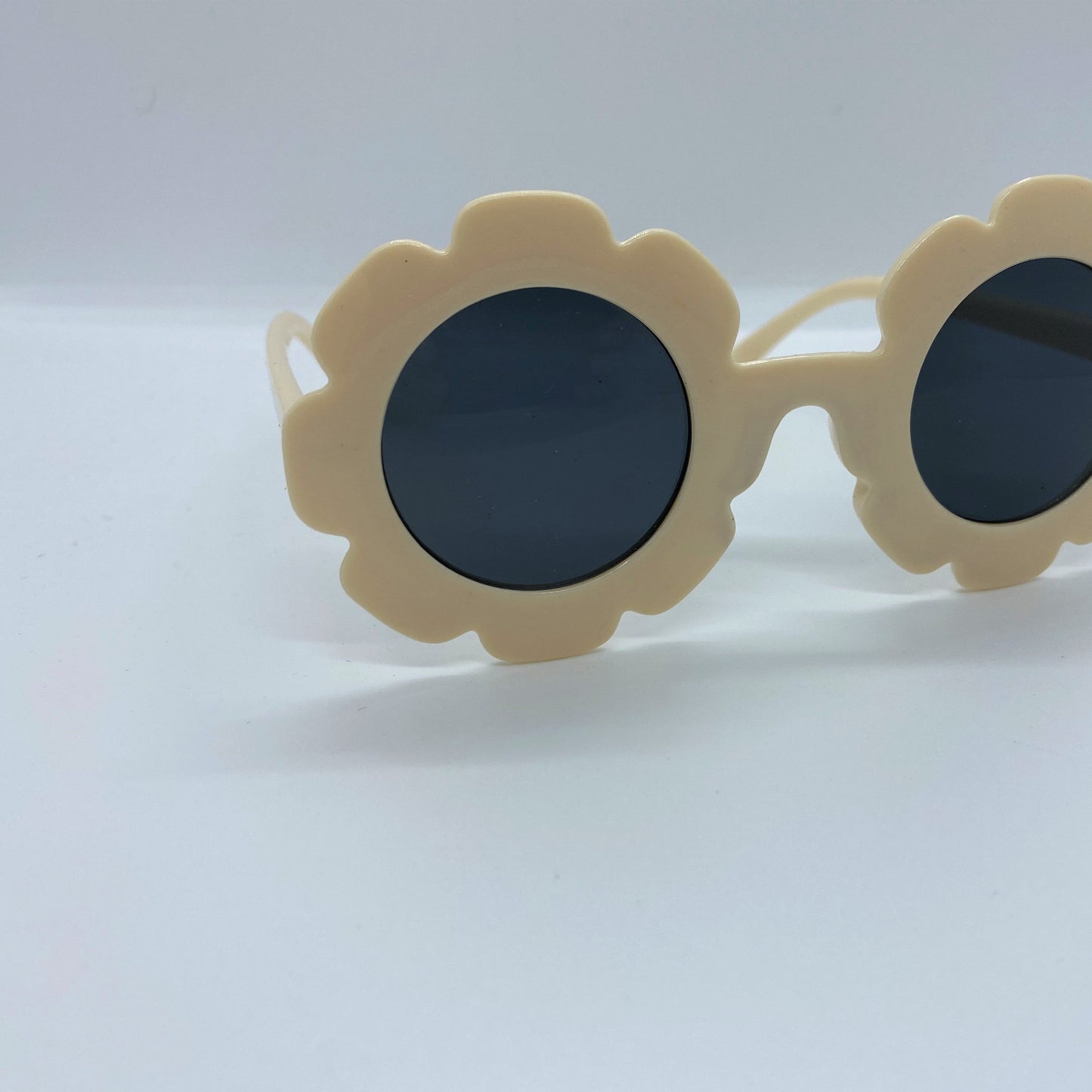 Lunette de soleil fleur - Crème