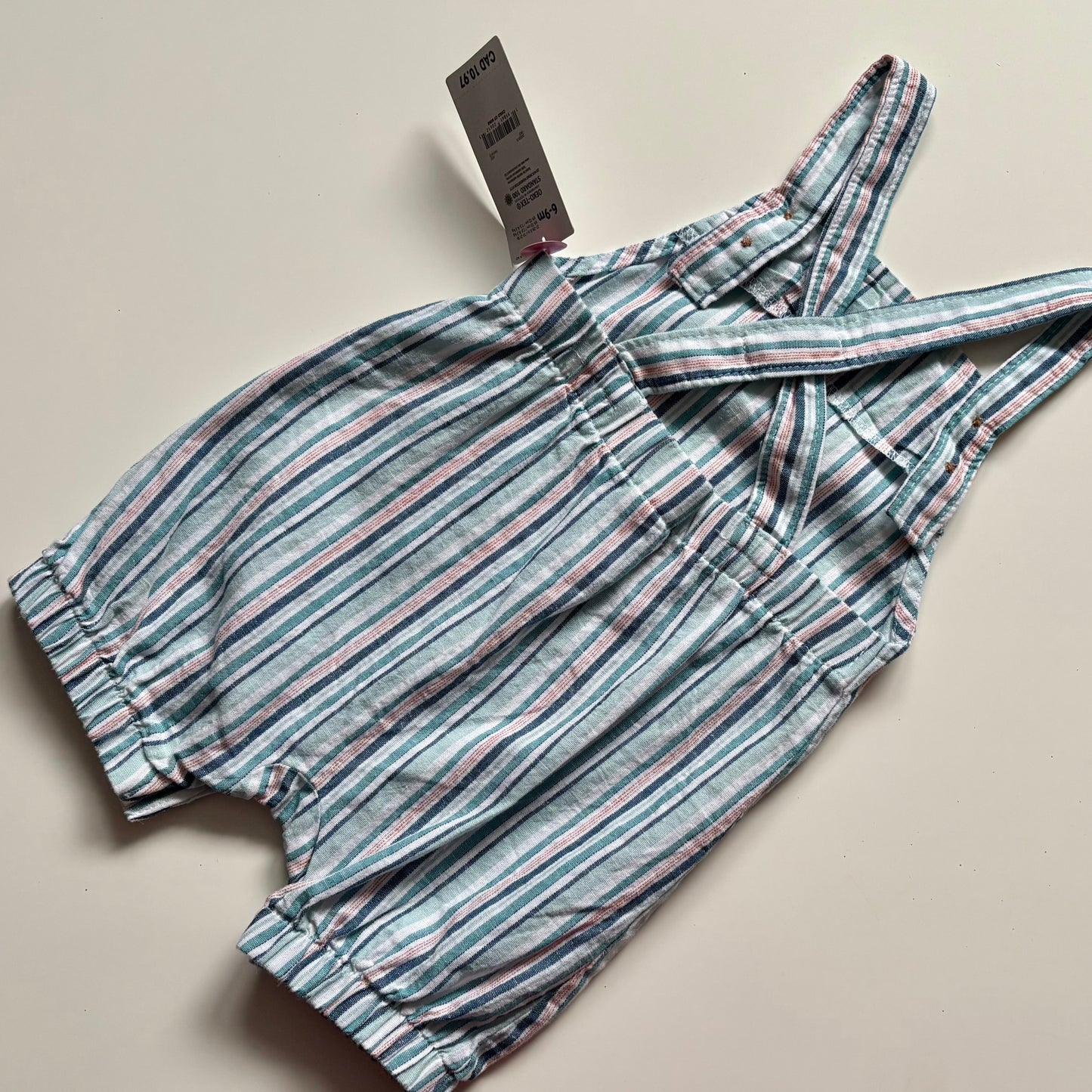 Salopette en lin Carters | 6-9 mois (NEUF)