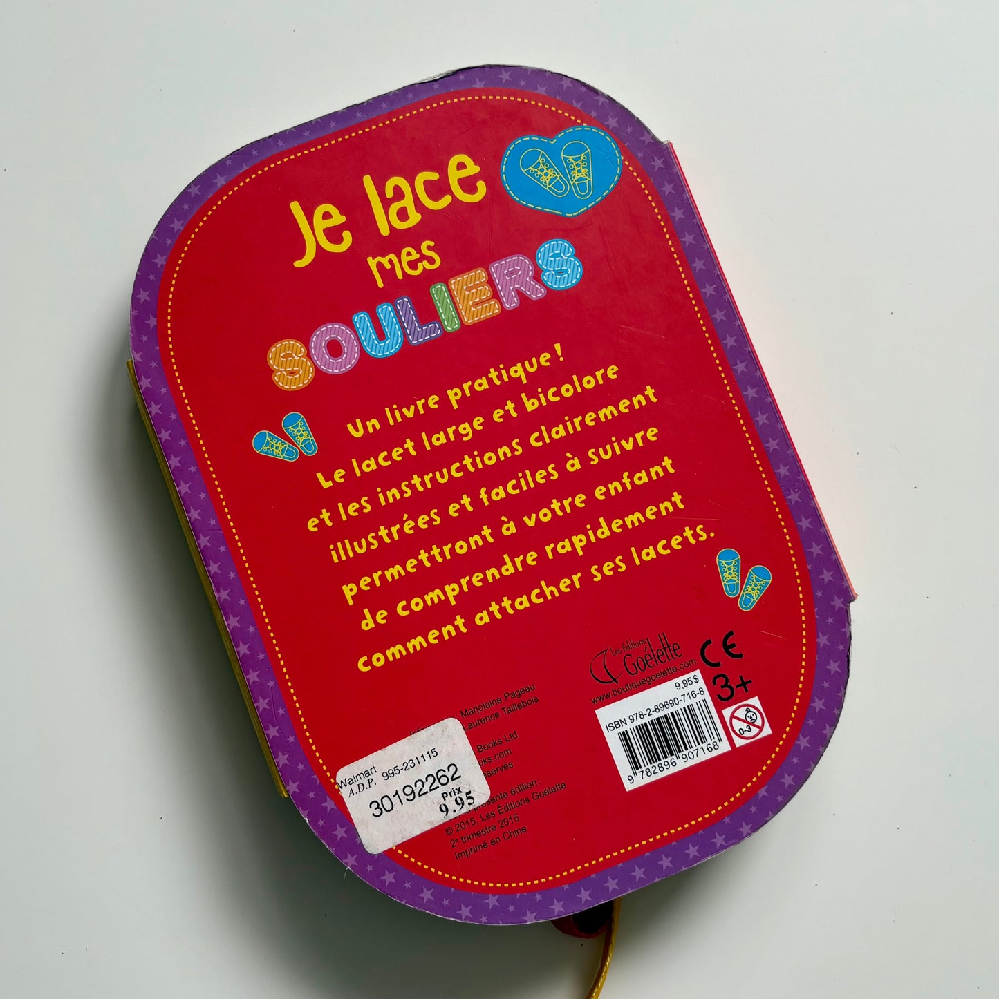 Livre cartonné - Je lace mes souliers