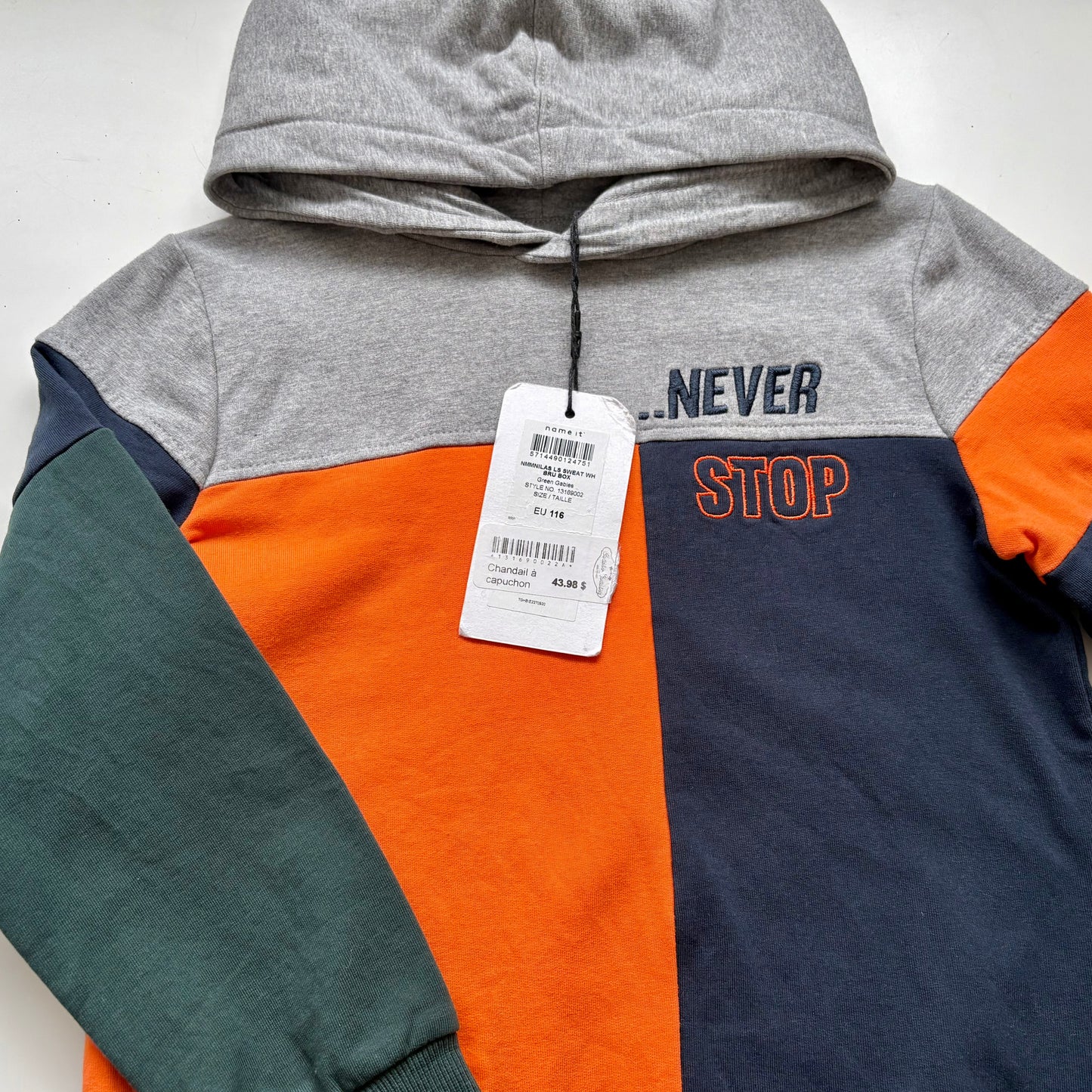 Hoodie colorblock Name It | 6 ans (NEUF)