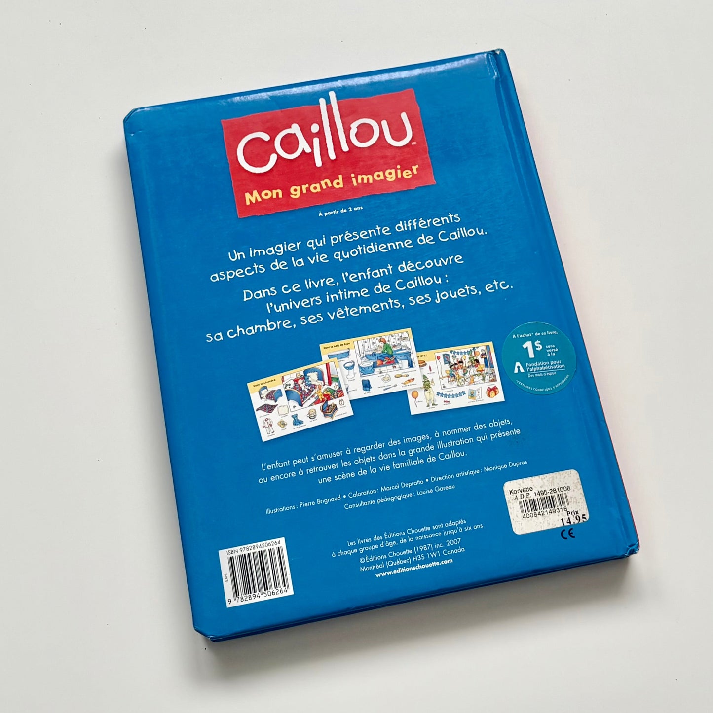 Livre cartonné - Caillou, mon grand imagier : Dans ma maison