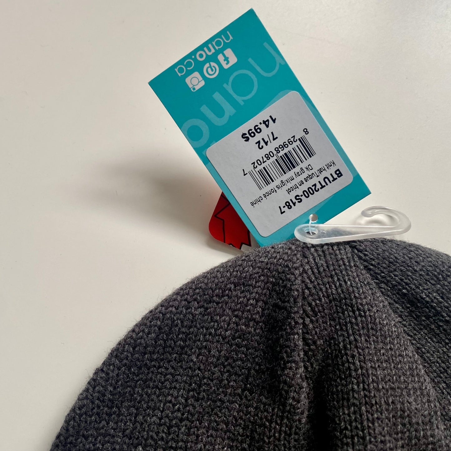 Tuque mi-saison Nano | 7-12 ans (gris foncé) *NEUF