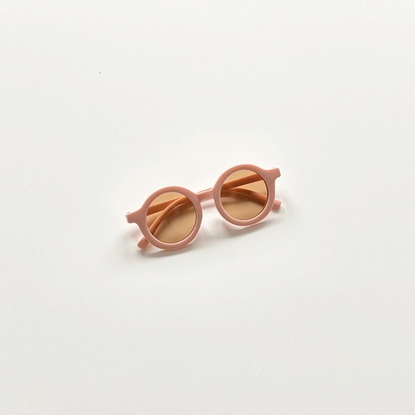 Lunette de soleil ronde - Rose pâle