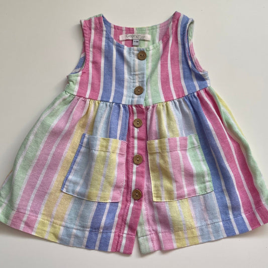 Robe en lin George | 3-6 mois