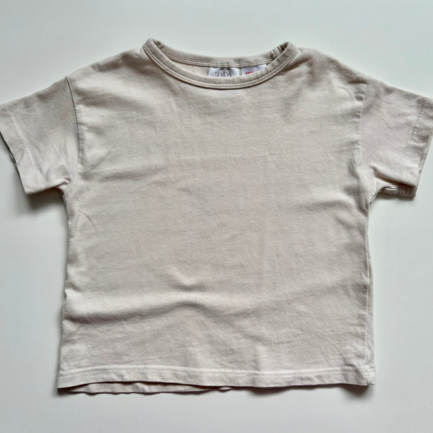 T-Shirt Zara | 9-12 mois (beige pâle)