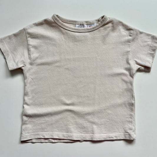 T-Shirt Zara | 9-12 mois (beige pâle)