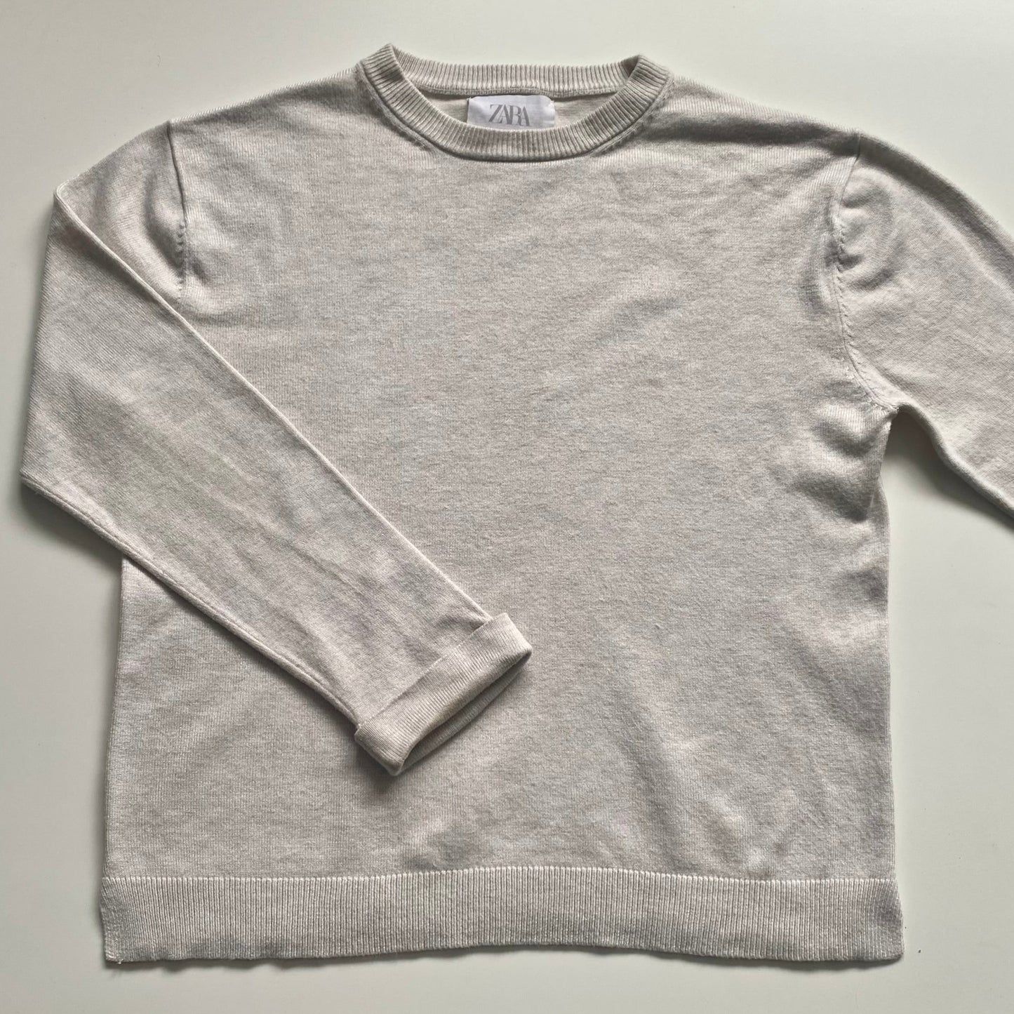 Pull en tricot mince Zara 8 ans (beige)