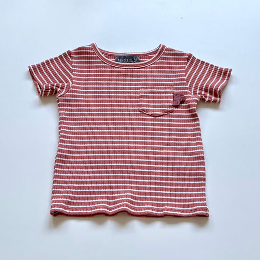 T-Shirt côtelé Souris Mini | 6-9 mois (fait grand)