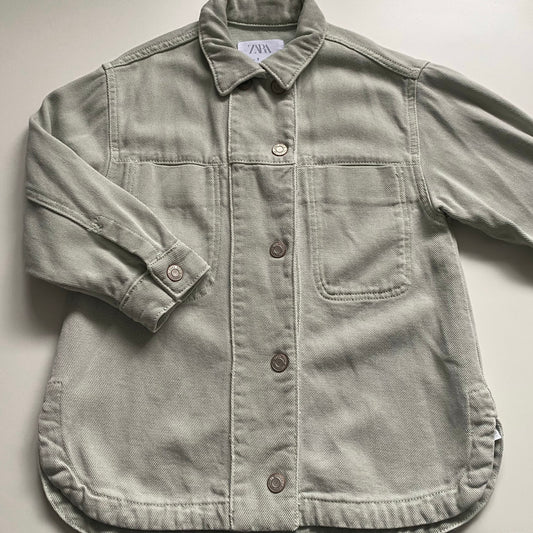 Surchemise en denim Zara 7 ans (vert très pâle)