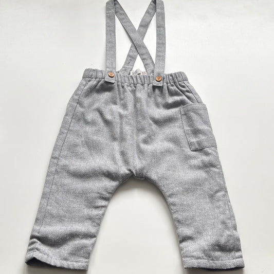 Pantalon à bretelles Zara | 6-9 mois