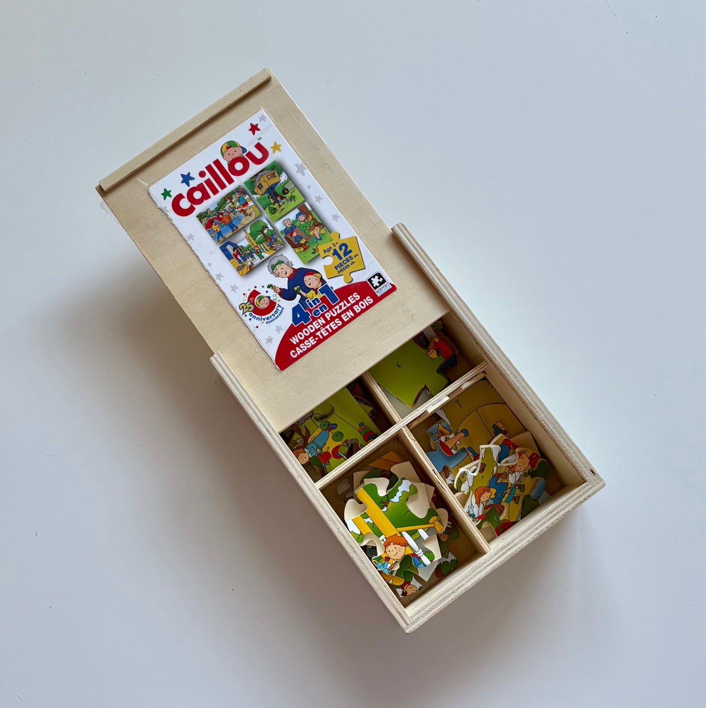 Casse-têtes en bois Caillou (4x12 pièces)