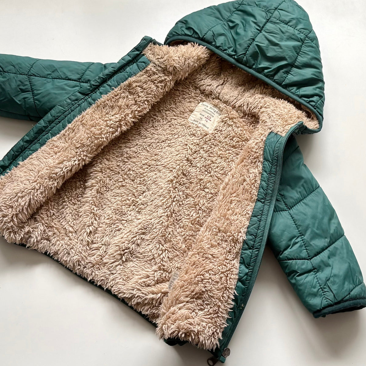 Manteau mi-saison doublé en sherpa Zara | 6-9 mois