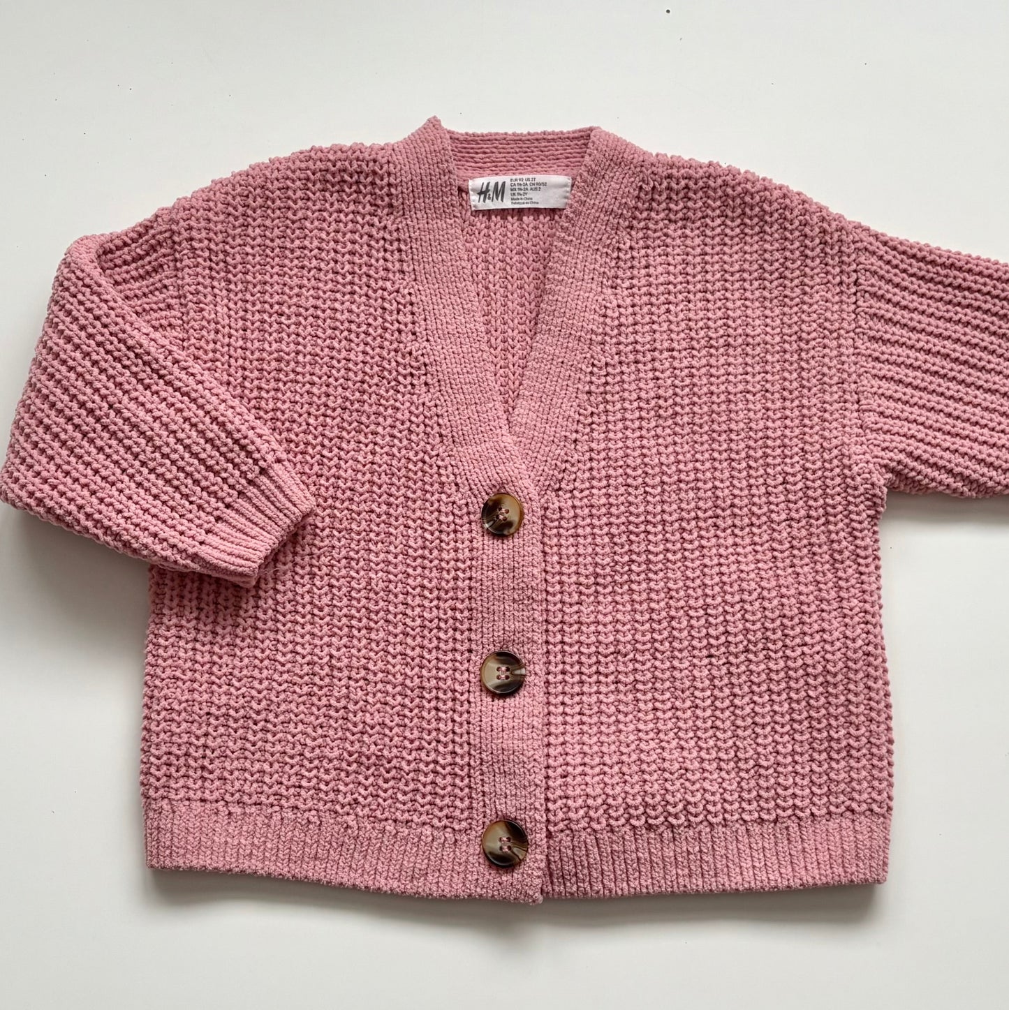Cardigan chenille H&M |  18-24 mois (fait grand)
