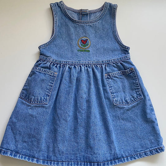Robe vintage en denim Oshkosh | 3 ans (fait au Canada)