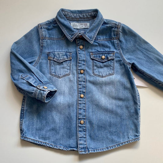 Chemise en jeans Zara 9-12 mois