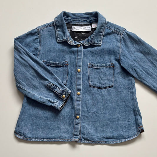 Blouse en denim Zara | 18-24 mois