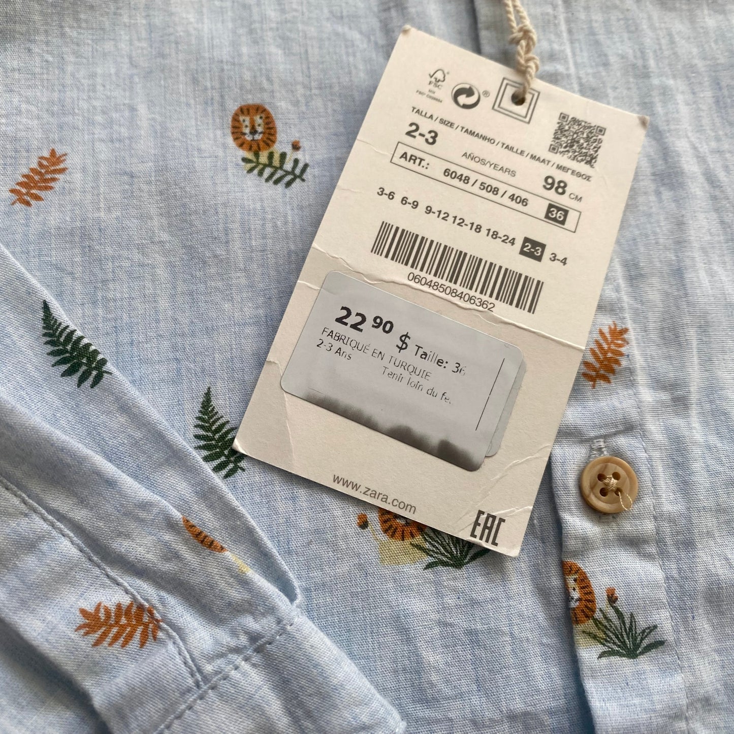 Chemise Zara | 2-3 ans (NEUF)