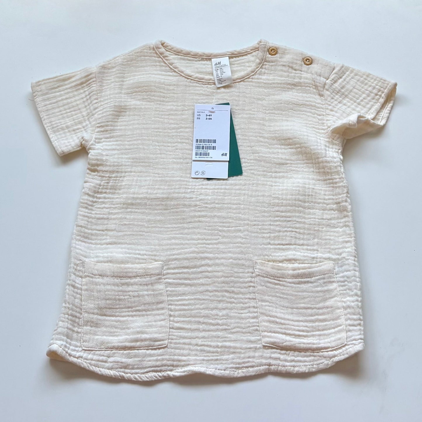 T-Shirt en mousseline de coton H&M | 3-4 ans (NEUF)